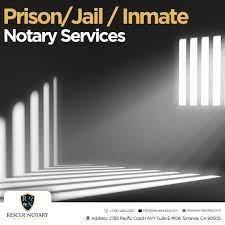 We have clearance in every county jail and state prison to notarize and serve inmates. Any time, any day.