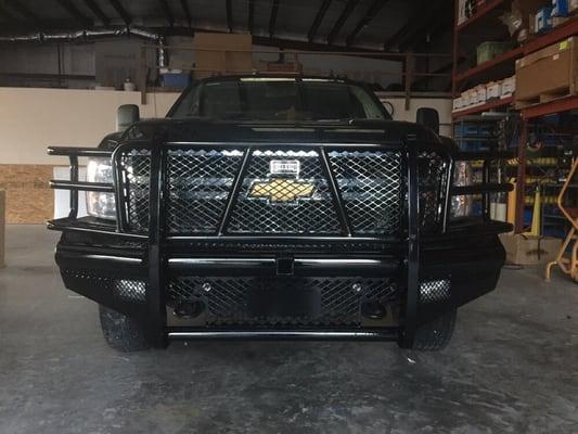 Ranch hand front bumper with front hitch on 2013 chevy 3500 dually