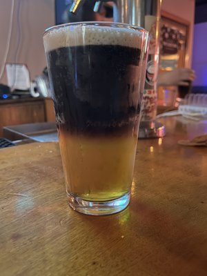 Black/tan w/ no Guinness on tap.. Graham is awesome skills and drink recommendations your in good hands