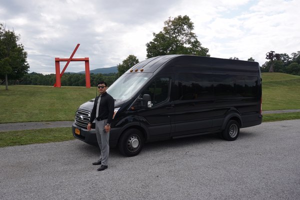 One of our drivers enjoying a nice day at Storm King Art Center!