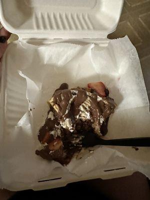 This is the Nutella waffles. I can't even find a spot with no Nutella on it.