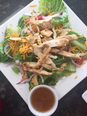 Chicken salad with their Asian style house dressing.