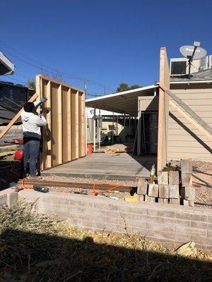 Storage shed build