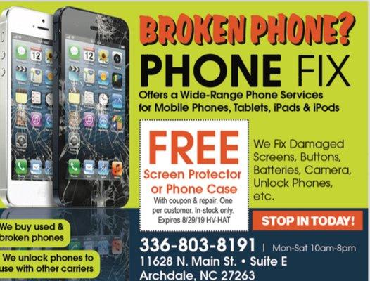 All kind of cell phone solutions here