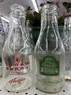 Antique bottles. A couple dollars. Other glassware starts at .91¢.