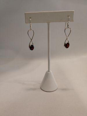 Garnet Earrings total weight 3CT handcrafted in silver on sale now