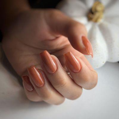 Rubber base gel manicure