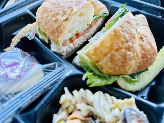 Classic Carol Chicken Salad, on a croissant w/ Pasta Salad