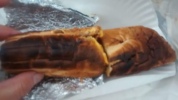 Burnt as hell! 8" Fish Filet sub.....