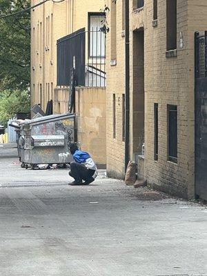 Countless homeless using stairs as a "smoke" spot