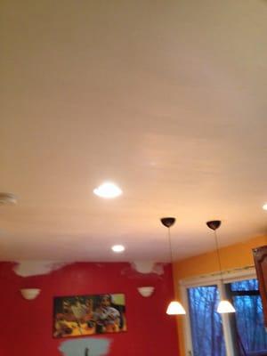 After: smooth ceiling and walls