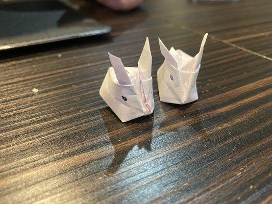 Origami bunnies!!