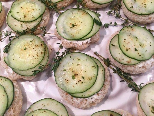 Open Face Cucumber Sandwiches