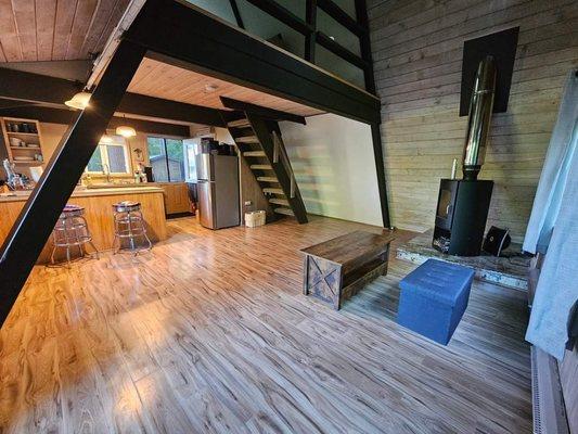 Stunning flooring job for this family cabin