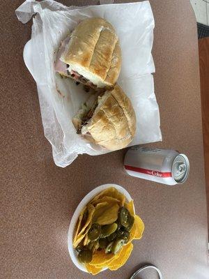 Torta cubana and nachos