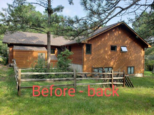 Original cedar home -- side of home