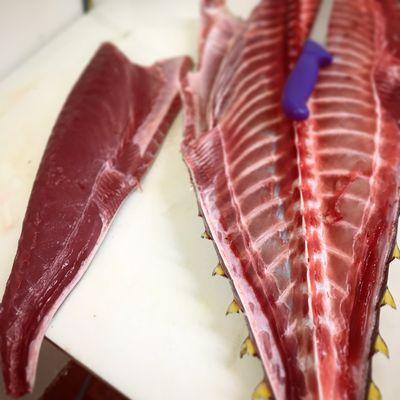 Fresh Yellowfin Tuna filleted in house