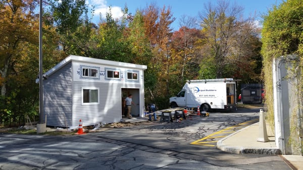 Massachusetts School of Professional Psychology facilities shed nearing completion.  The structure was designed and completed...