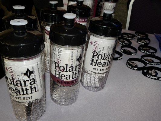 Swag from our friends at Polara Health.