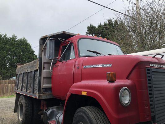 Our trusted dump truck for all our hauling needs