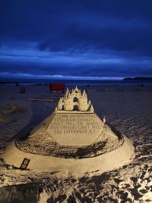 Sandcastle man