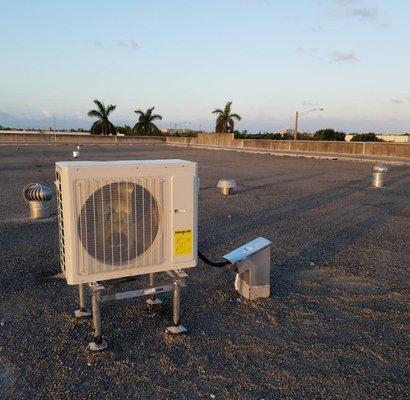 Condenser installed and ready ( Ductless split)