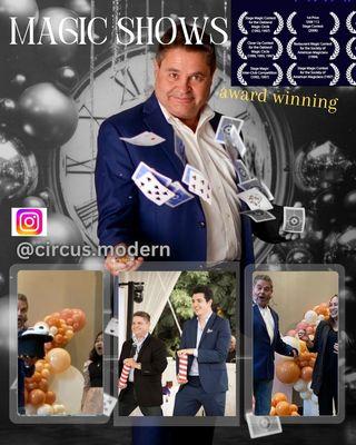 Hire the best children's magic shows and balloon animal twisting entertainment at Main Stage PIX and Magic by Circus Modern