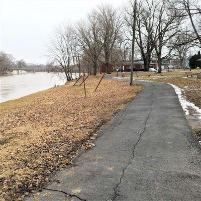 riverwalk next to the park