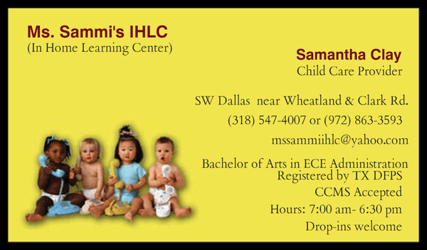 Ms. Sammi's In Home Learning Center