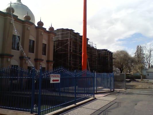 View of temple construction