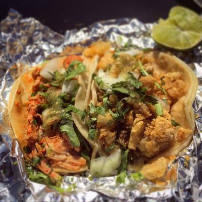 Chicken Taco -- LIL DRY. Chicharrones -- BOMB! $2 each.