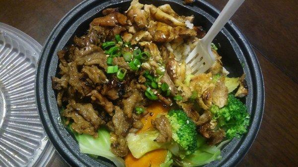 Chicken & beef veggie bowl