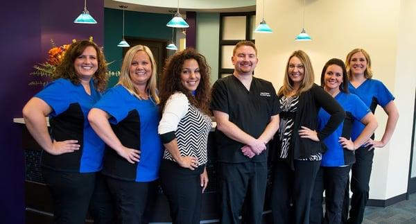 Beacon Dental's new office at 7200 Dan Hoey Road, Suite D, Dexter, MI 48130.

Dr. David Traynor and the Beacon Dental team.