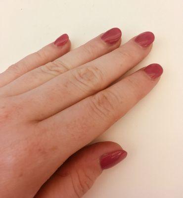 Gel extensions with shellac polish