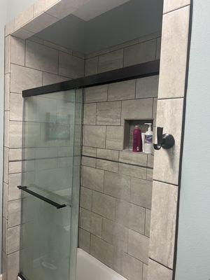 Tub to shower remodel