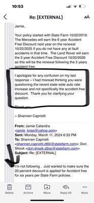 Shannon's bizarre inappropriate response to even addressing my question.