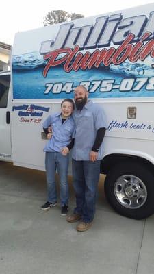 Charlotte plumber. Family owned.  Best days are plumbing with this guy,   plumber apprentice. Charlotte NC Plumber