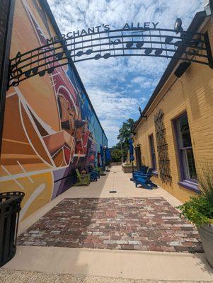 Entrance to Merchants Alley, adjacent to The Southern Table on its north side.