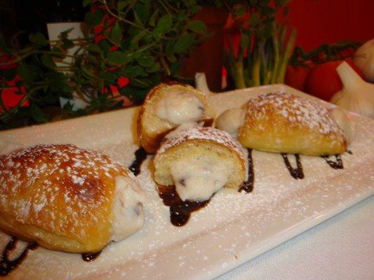 Beignolli- flaky croissant dough with homemade cannoli filling