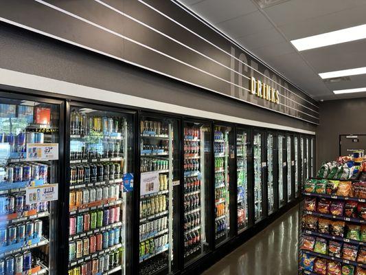 Huge C-store. 15 cooler doors.