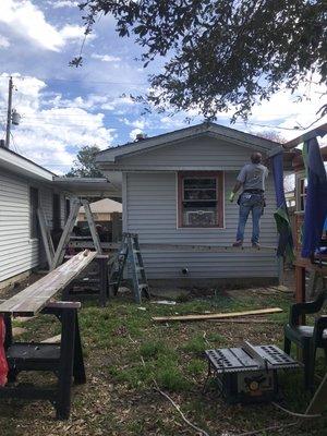 We are installing vinyl siding and over hang soffit and aluminum fascia boards.