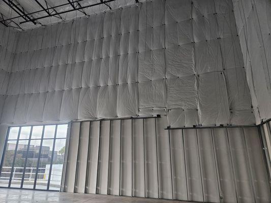 White facing  insulation for exterior wall and roof  Deck