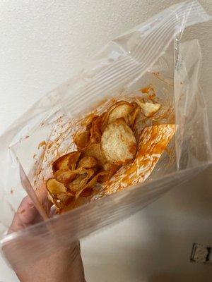 Stale potato chips.