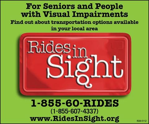 Rides In Sight: Toll-free hotline for information about transportation options