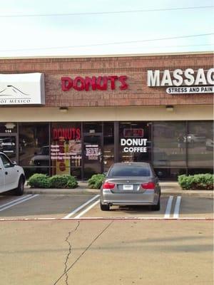 After you get a doughnut you can get a massage next door!