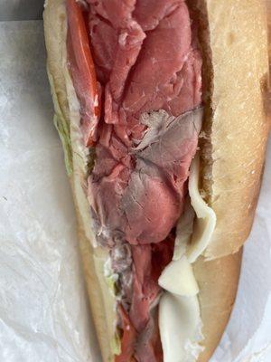 Roast beef sub