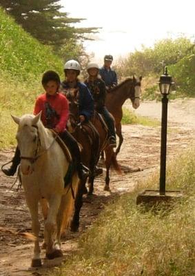 Trail ride from the beach.