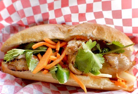 Grilled Honey Braised Chicken Banh Mi