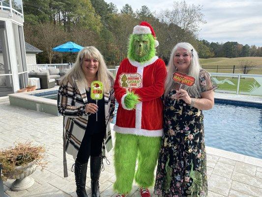 I had The Grinch for family photos at my Client Appreciation Party