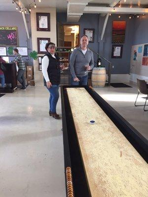 Tamarack Cellars not only has great wines and people, they have shuffleboard!